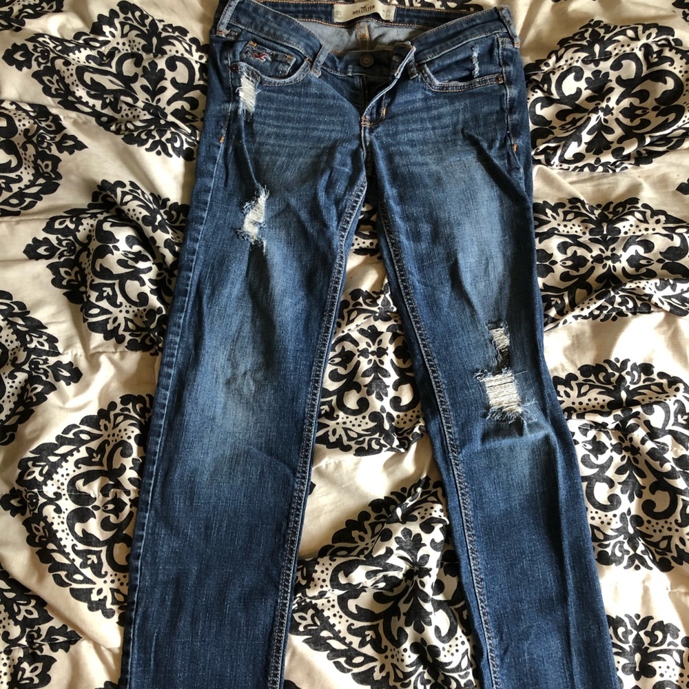 3/$22 Hollister Boot Cut Ripped Jeans
